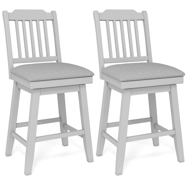Giantex 25" Modern Bar Stools Set of 2/4 360° Swivel Counter Height Chairs