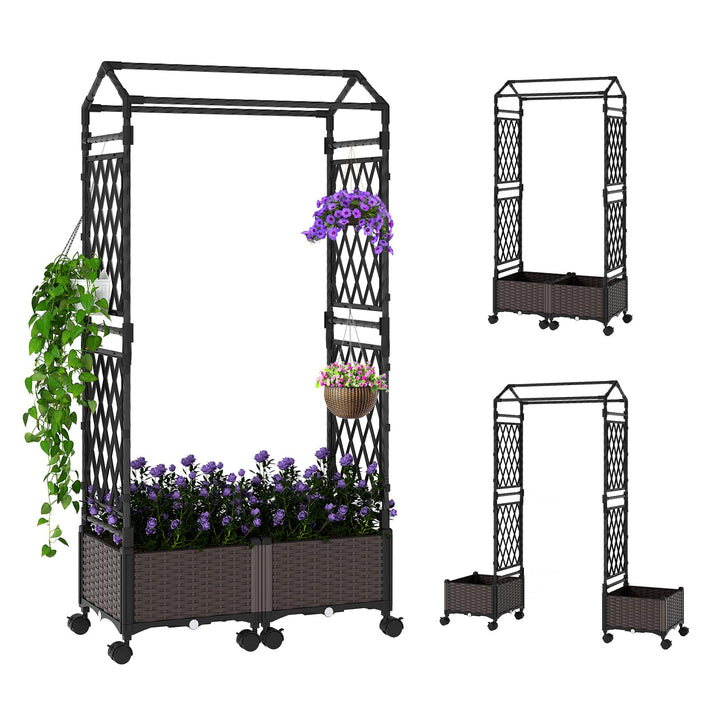 Giantex 5FT Self-Watering Tall Raised Garden Bed w/Wheels
