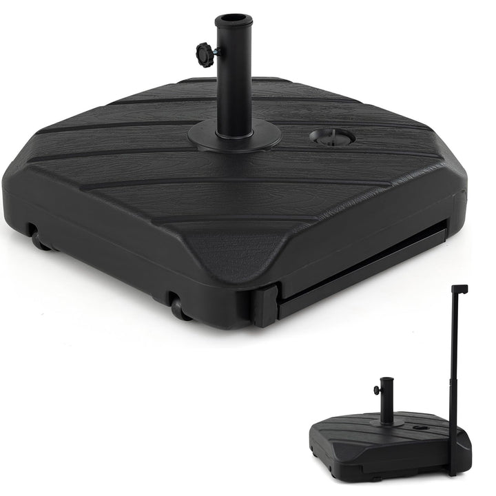 Giantex Rolling Patio Umbrella Base with Wheels and Pull Rod Fits 1.5&