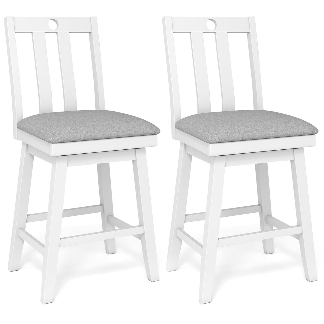 Giantex 25" Bar Stools Set of 2/4 Swivel Counter Height Bar Chairs