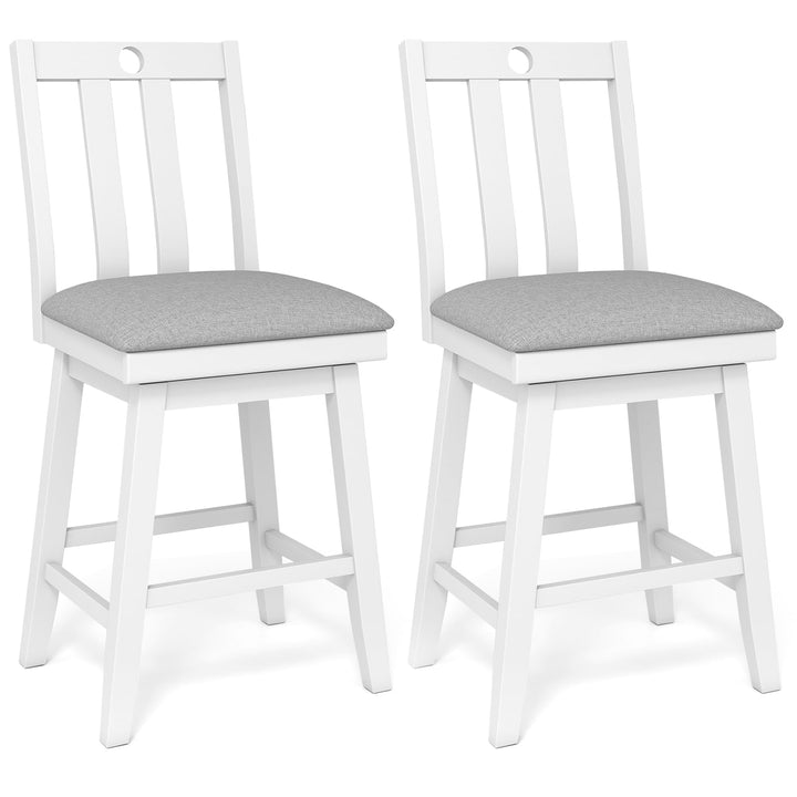 Giantex 25" Bar Stools Set of 2/4 Swivel Counter Height Bar Chairs