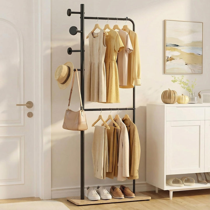 Giantex Double Rods Clothes Hanging Rack for Entryway