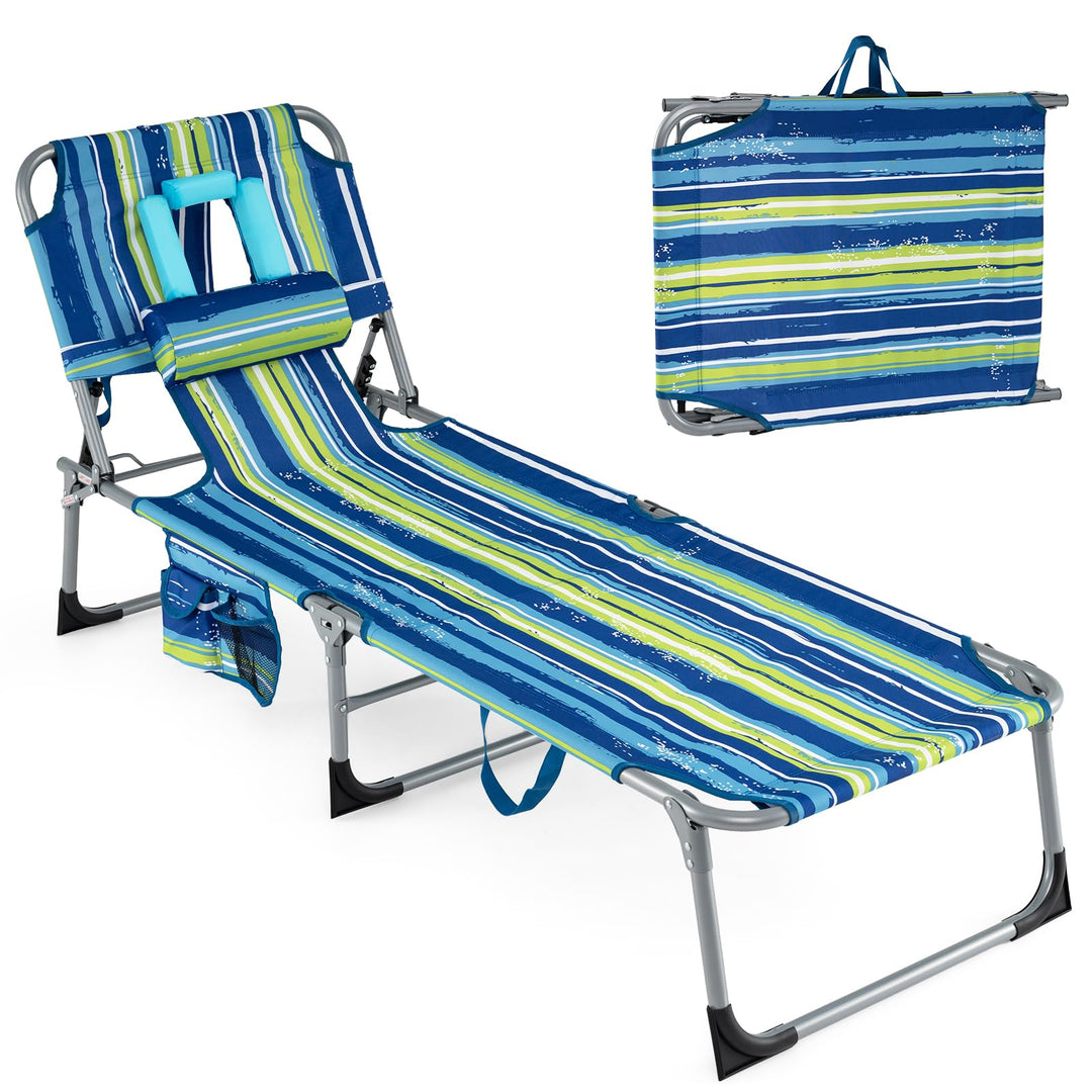 Giantex Tanning Chair with Face Arm Holes Folding Chair