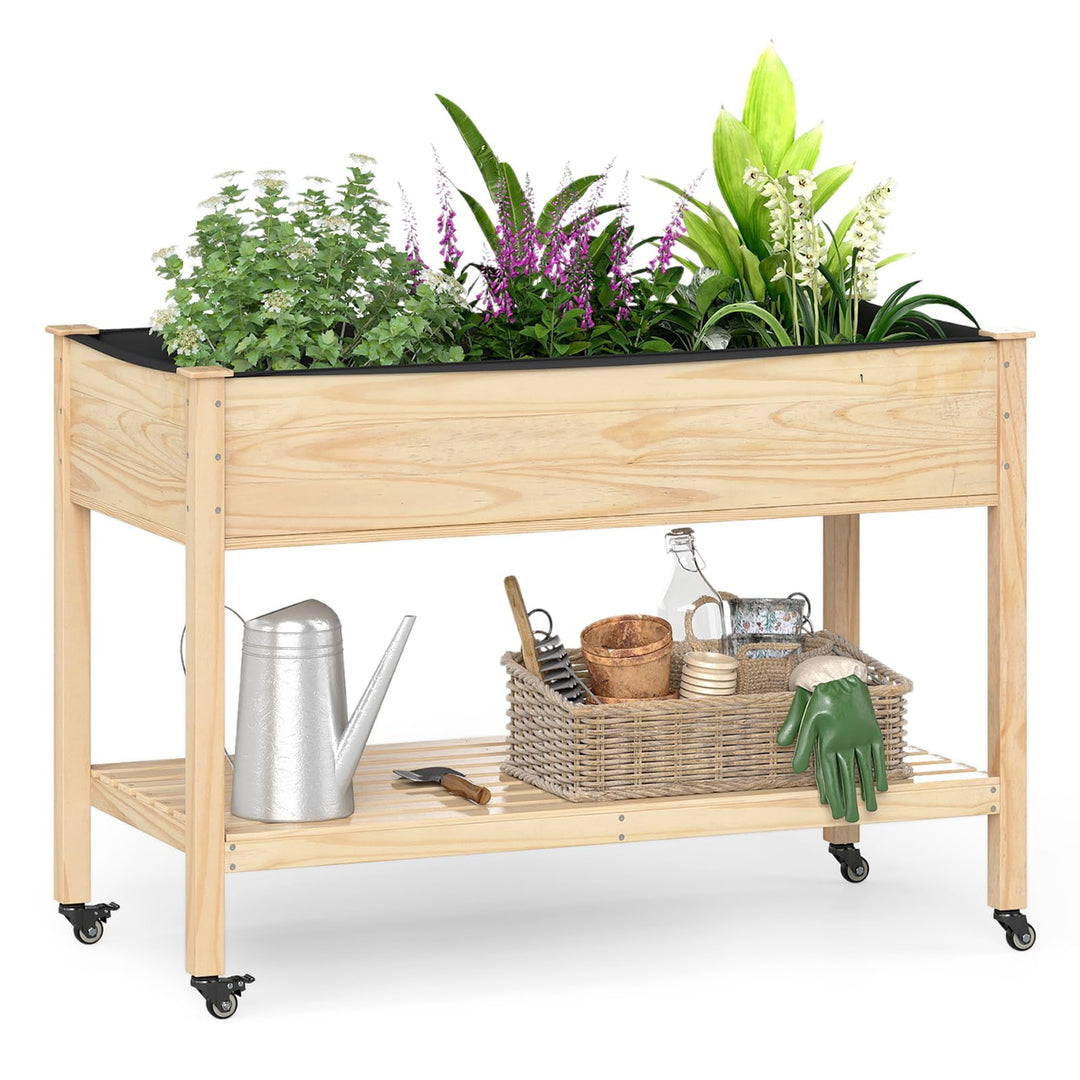 Giantex 47”x23”x33” Wood Planter Box