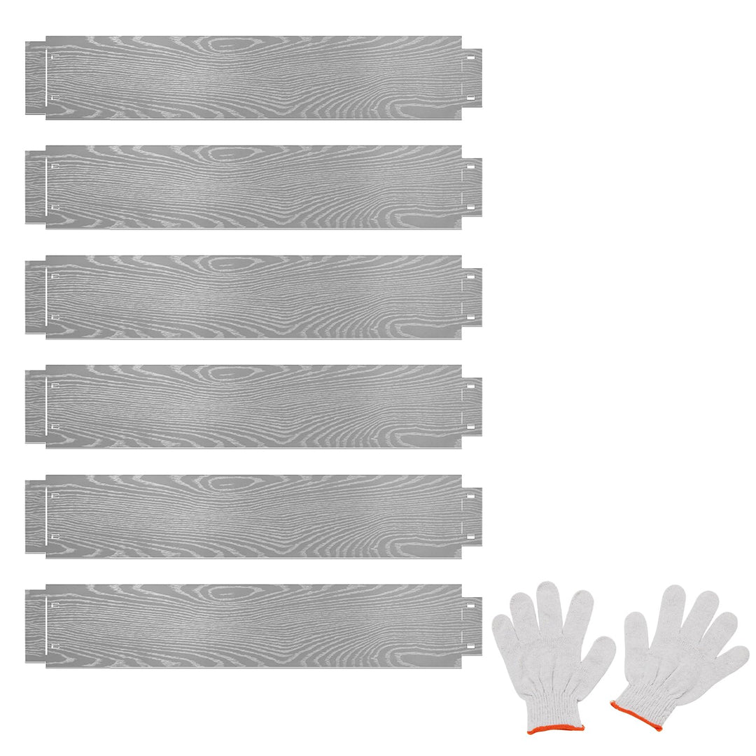 Giantex Galvanized Metal Landscape Edging 6 Packs 20FT Heavy-Duty Hammer-in Edging Border