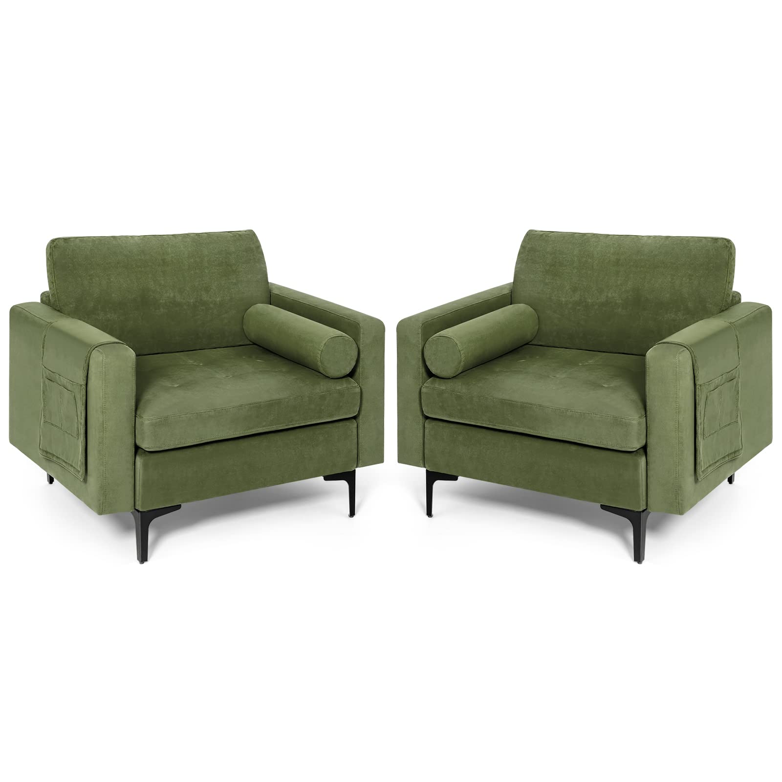 Giantex Sofa Chair, Accent Armchair w/Comfy Cushion