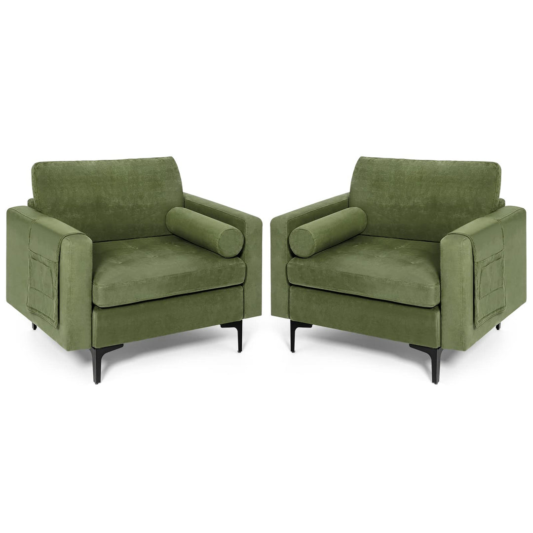Giantex Sofa Chair, Accent Armchair w/Comfy Cushion