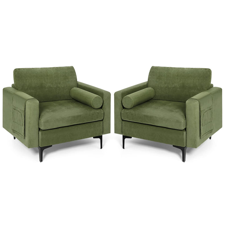 Giantex Sofa Chair, Accent Armchair w/Comfy Cushion