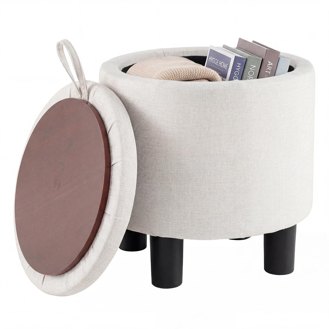 Giantex Round Ottoman with Storage
