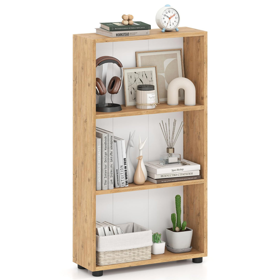 Giantex 3-Tier Bookcase with Anti-Tipping Kit for Living Room
