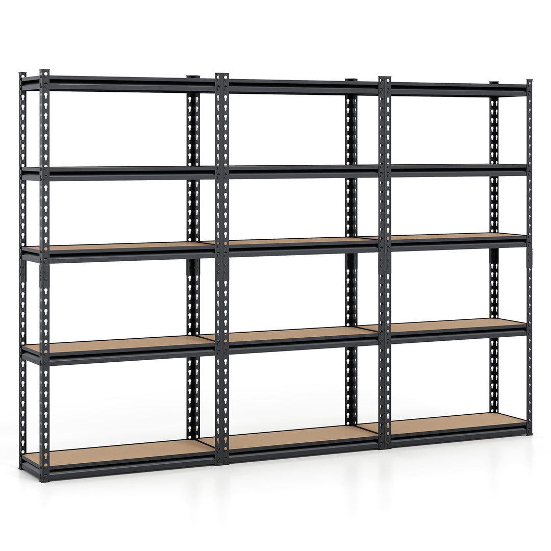 Giantex 5-Tier Metal Storage Shelves Heavy Duty Garage Shelving Units(1/2/3/4,30" W x 12" D x 60" H)