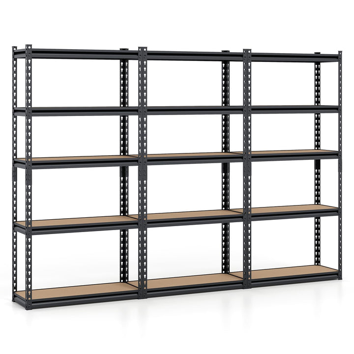 Giantex 5-Tier Metal Storage Shelves Heavy Duty Garage Shelving Units(1/2/3/4,30" W x 12" D x 60" H)