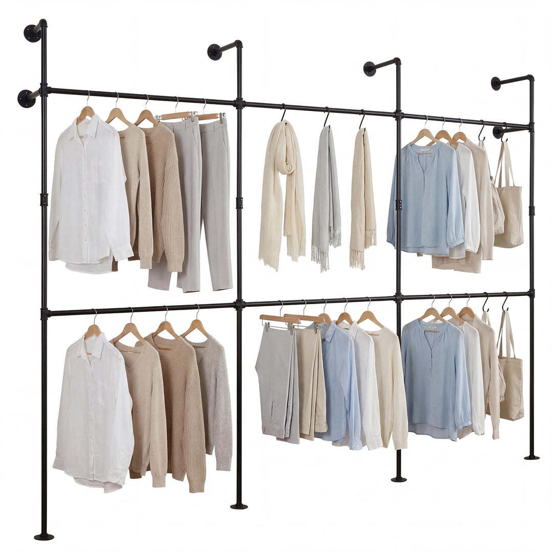 Giantex Industrial Pipe Clothing Rack for Wardrobe Closet