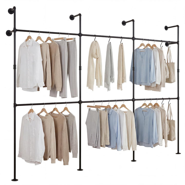 Giantex Industrial Pipe Clothing Rack for Wardrobe Closet
