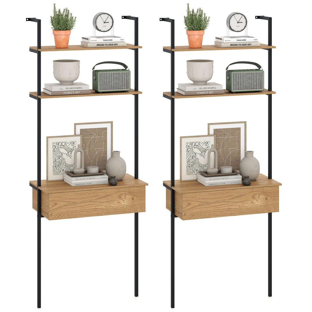 Giantex 4-Tier Ladder Bookshelf for Living Room