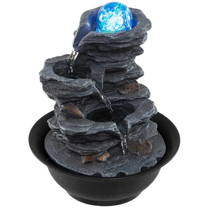 Giantex Tabletop Water Fountain with LED Lights