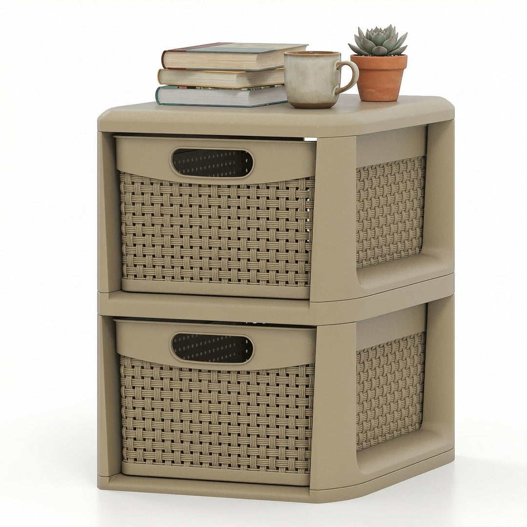 Giantex 3-Drawer Counterop &amp; Under-desk Compact Container Boxes for Office