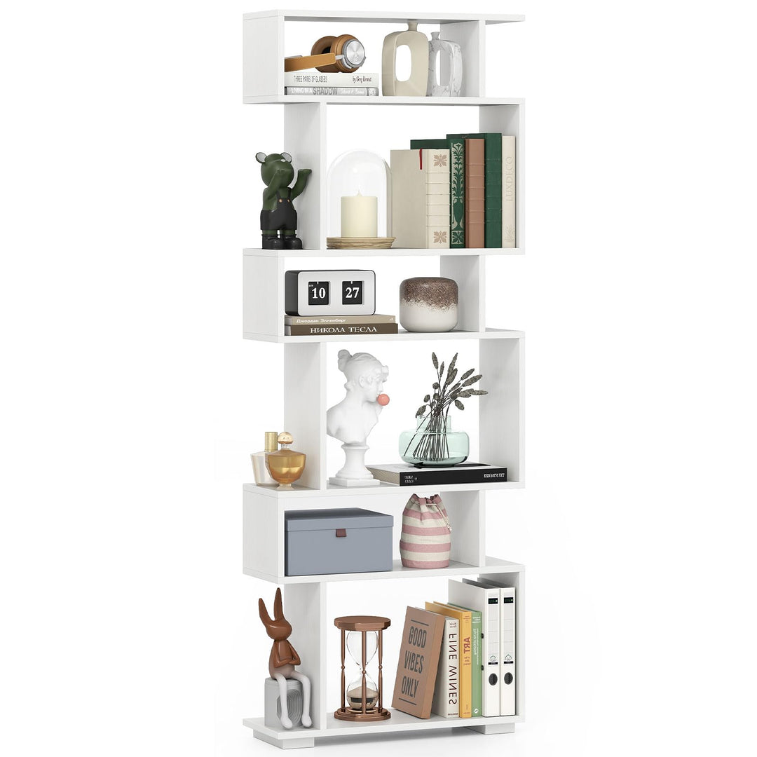 Giantex S Shaped Bookcase with 2 Anti Tipping Kits