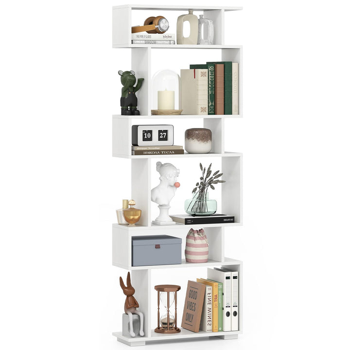 Giantex S Shaped Bookcase with 2 Anti Tipping Kits