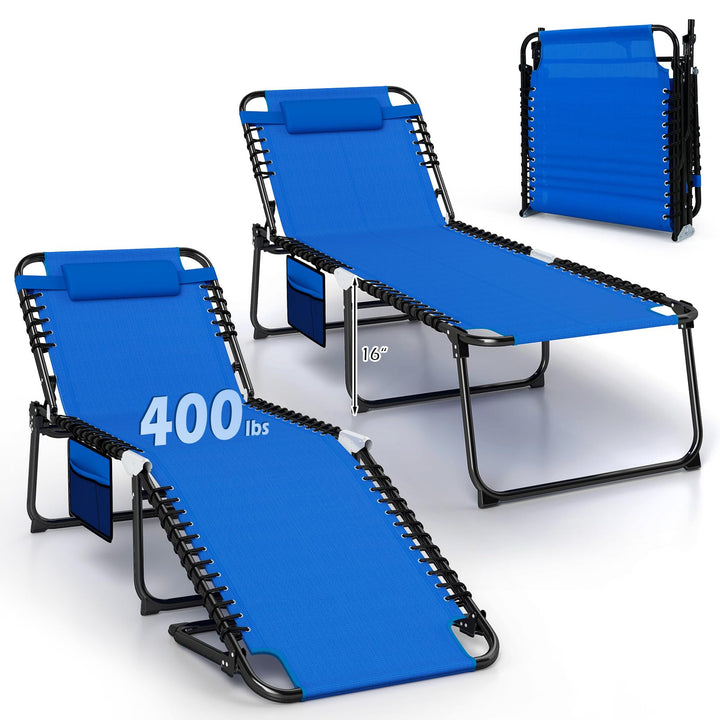Giantex Lounge Chair Outdoor with 4 Adjustable Positions
