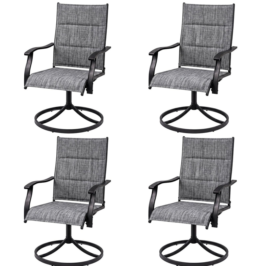Giantex Outdoor Dining Chairs w/Padded Seat &amp; High Back