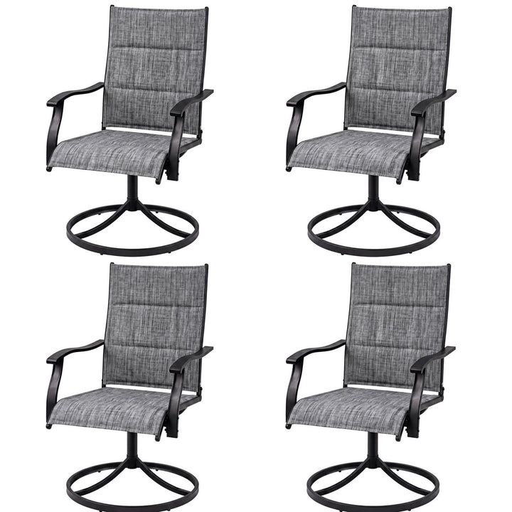 Giantex Outdoor Dining Chairs w/Padded Seat &amp; High Back