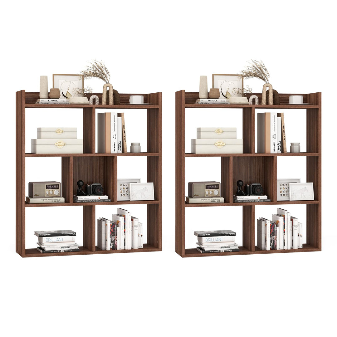 Giantex 7 Cube Bookshelf with Anti Toppling Devices for Living Room