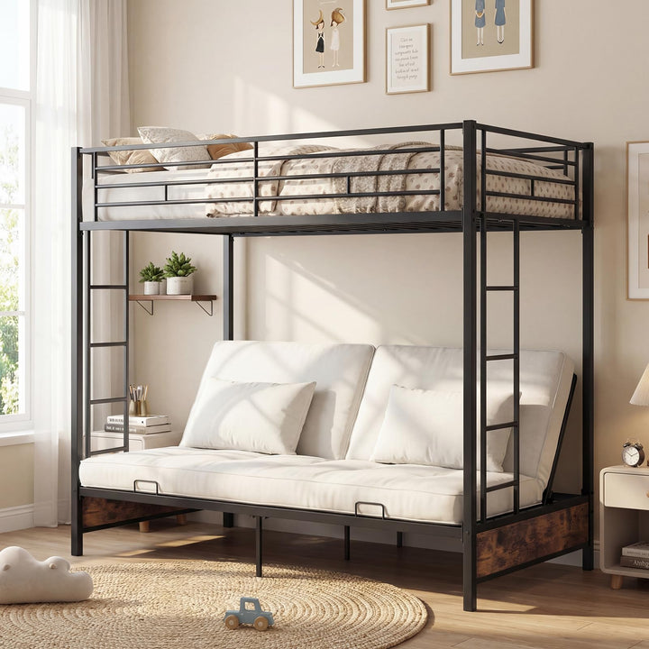 Giantex Twin Over Twin Futon Bunk Bed