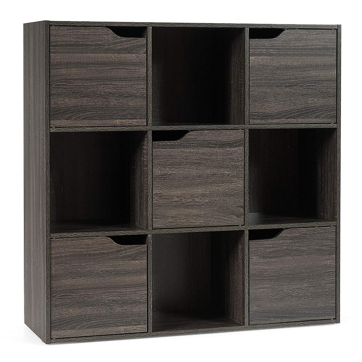 Giantex 9-Cube Storage Organizer, Storage Cabinet with 4 Open Cubes and 5 Cabinets