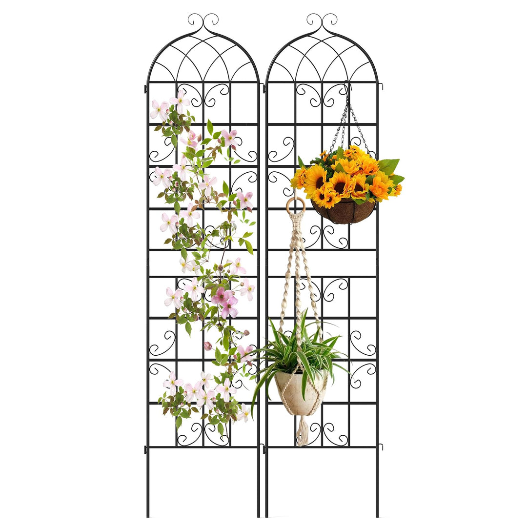 Giantex 2/4 Packs 71"x20"/86"x20" Metal Garden Trellis for Outdoor Climbing Plants
