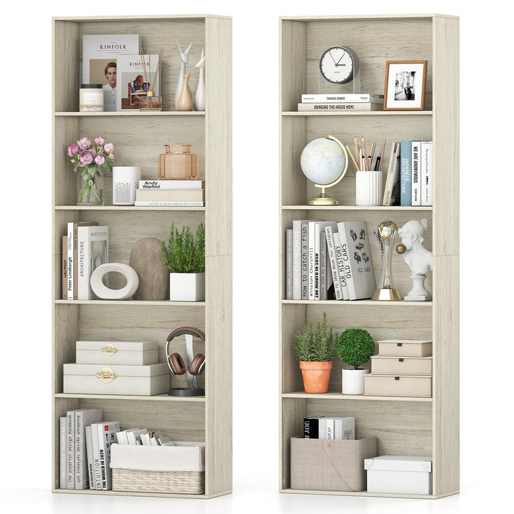 Giantex 5-Tier Bookshelf Freestanding Bookcase with 5 Open Shelf