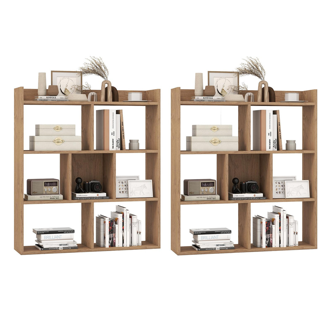 Giantex 7 Cube Bookshelf with Anti Toppling Devices for Living Room