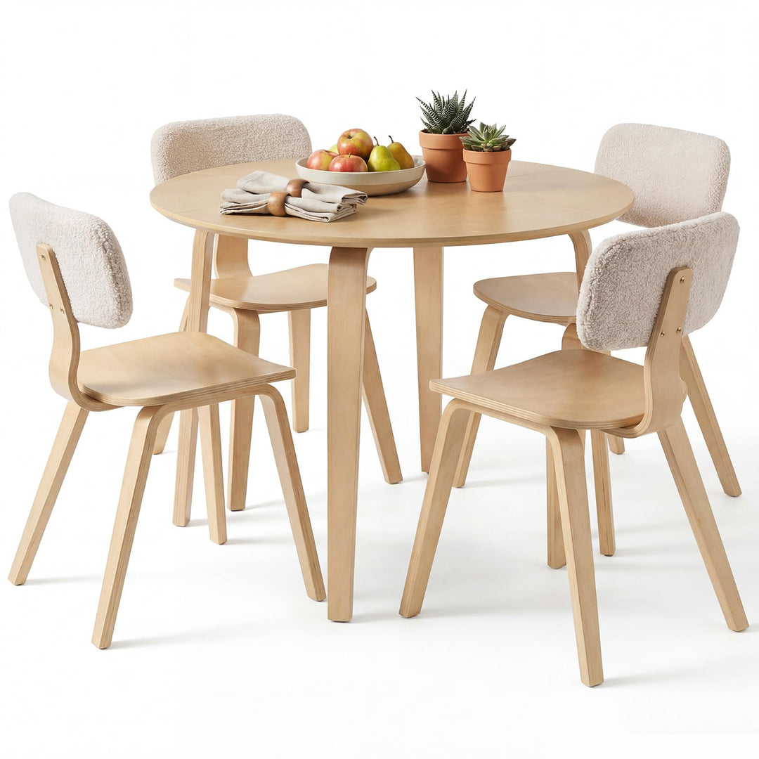 Giantex 37.5" Round Dining Table Set for 2/4