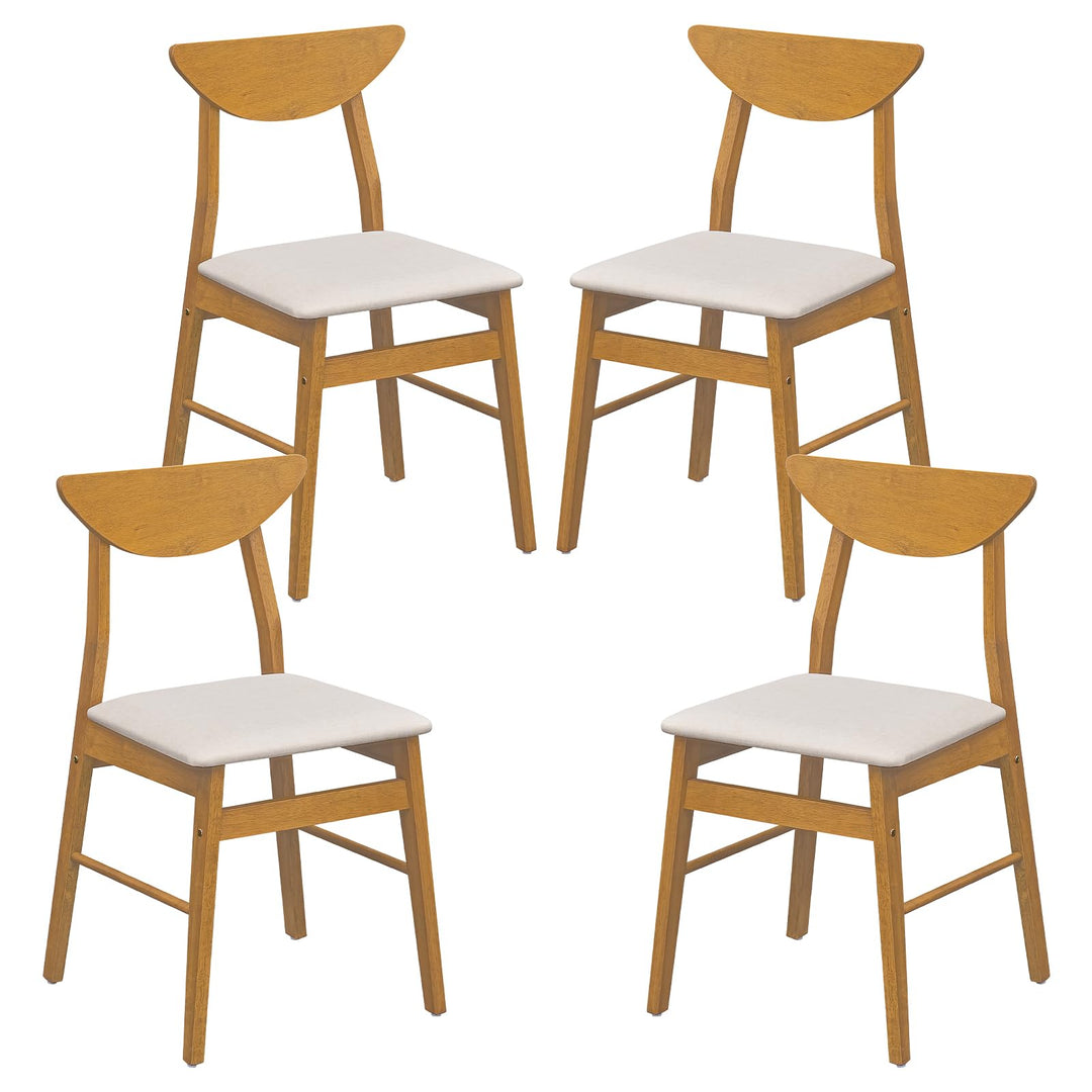 GIANTEX Upholstered Dining Chairs Set w/ Comfortable Upholstered Seat