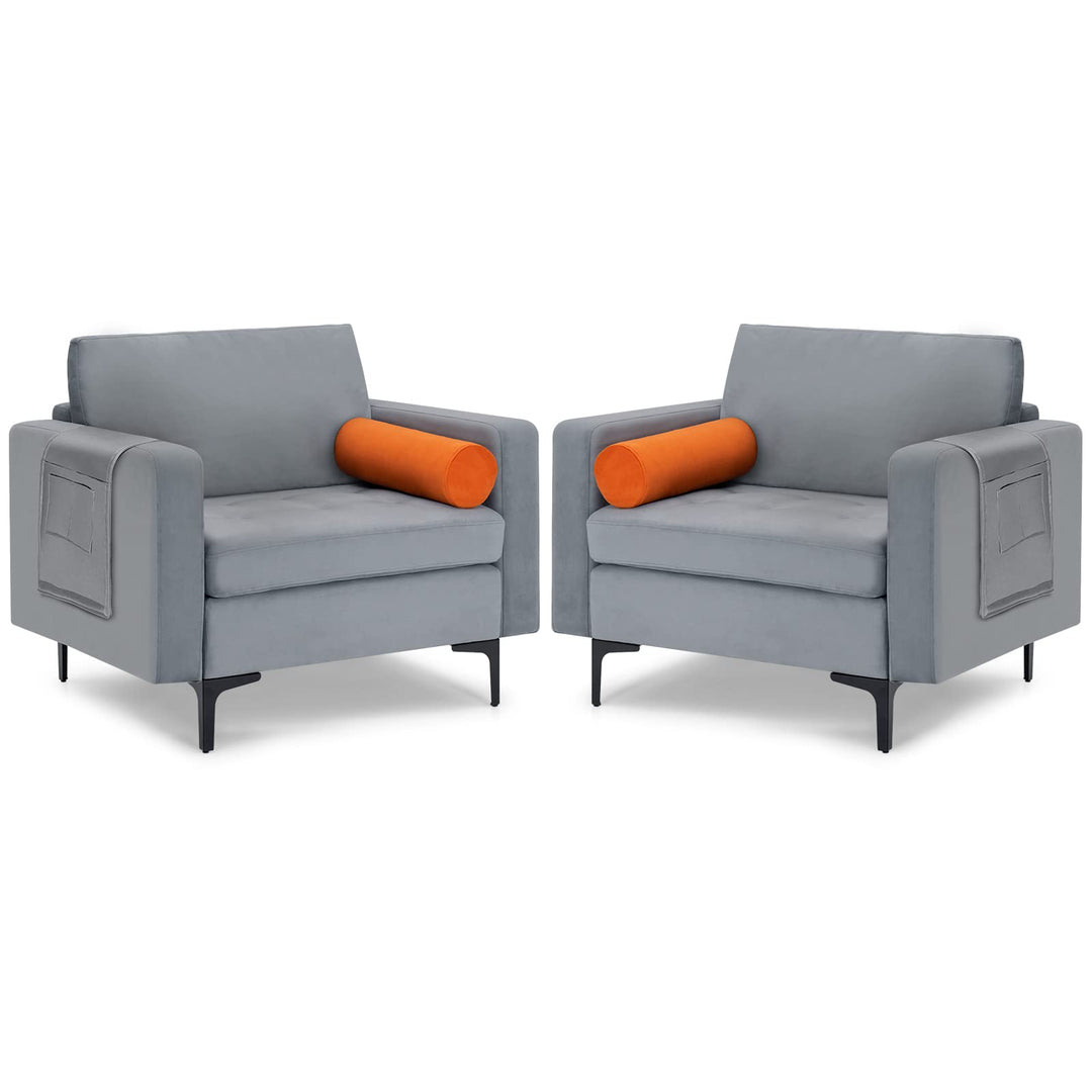 Giantex Sofa Chair, Accent Armchair w/Comfy Cushion