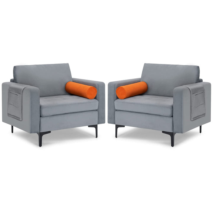 Giantex Sofa Chair, Accent Armchair w/Comfy Cushion