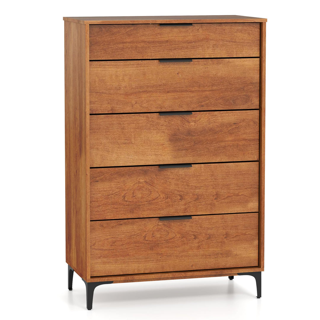 Giantex Wooden Storage Cabinet with Anti-Tip Kit & Sturdy Metal Legs