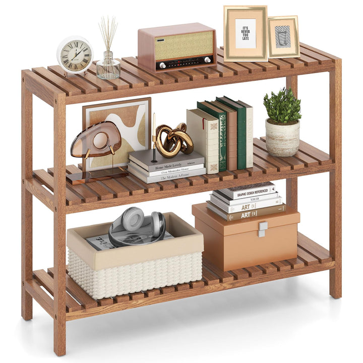 Giantex 3 Tier Wooden Bookshelf for Entryway Living Room Bedroom
