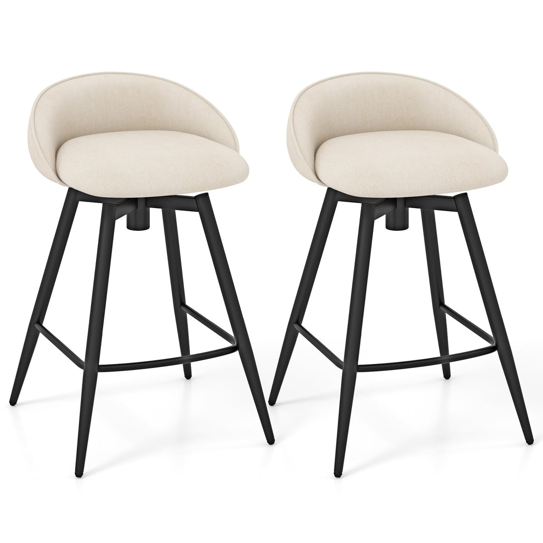 Giantex Swivel Bar Stools Set of 2/4 25" Counter Height Bar Chairs
