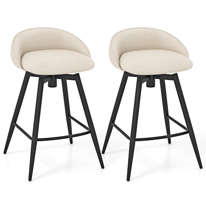 Giantex Swivel Bar Stools Set of 2/4 25" Counter Height Bar Chairs