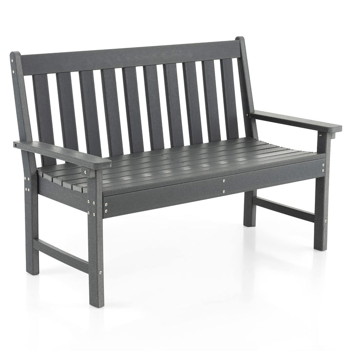 Giantex 52-Inch Outdoor Garden Bench - Outside Bench All-Weather HDPE Park Bench
