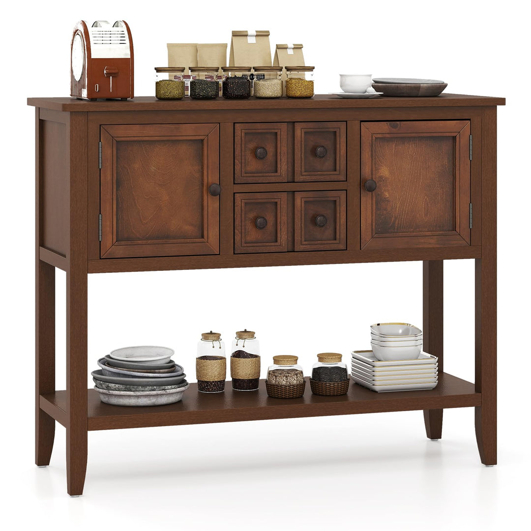 Giantex Sideboard Buffet Cabinet with Storage, 42’’ Wood Credenza