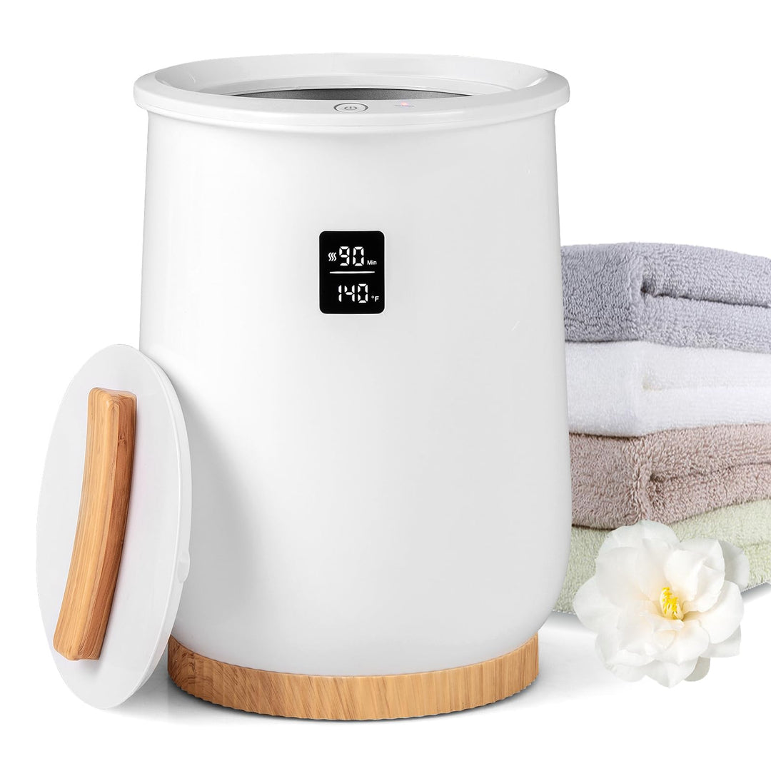 Giantex Towel Warmer Bucket, 20L Large Hot Towel Heater with Wood Handle