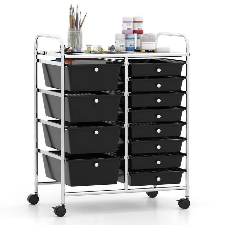 Giantex 12 Drawer Rolling Cart with Drawers Storage Organizer Cart