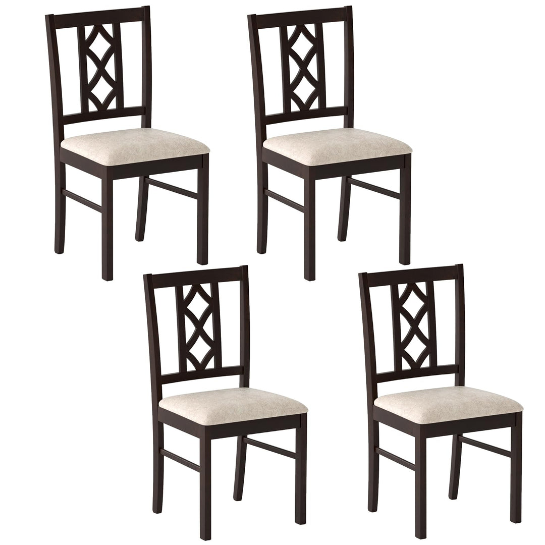 Giantex Dining Chairs Set of 2/4 Rubber Wood Dining Room Chairs