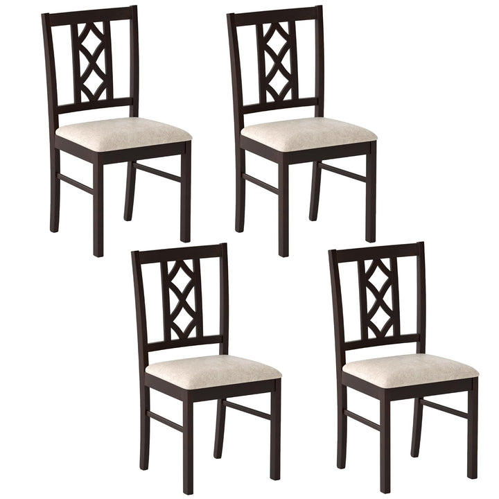Giantex Dining Chairs Set of 2/4 Rubber Wood Dining Room Chairs