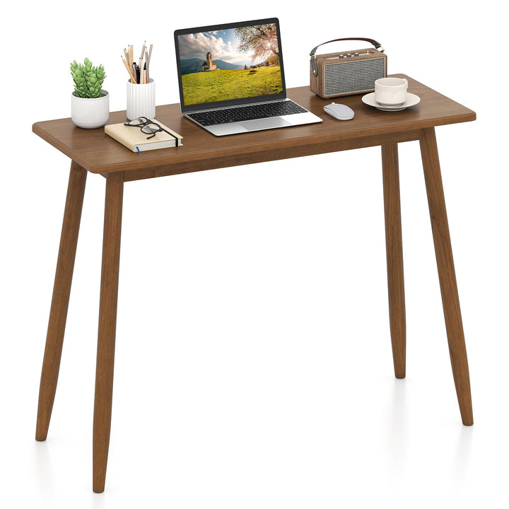 GIANTEX Wooden Computer Desk with Rubber Wood Legs