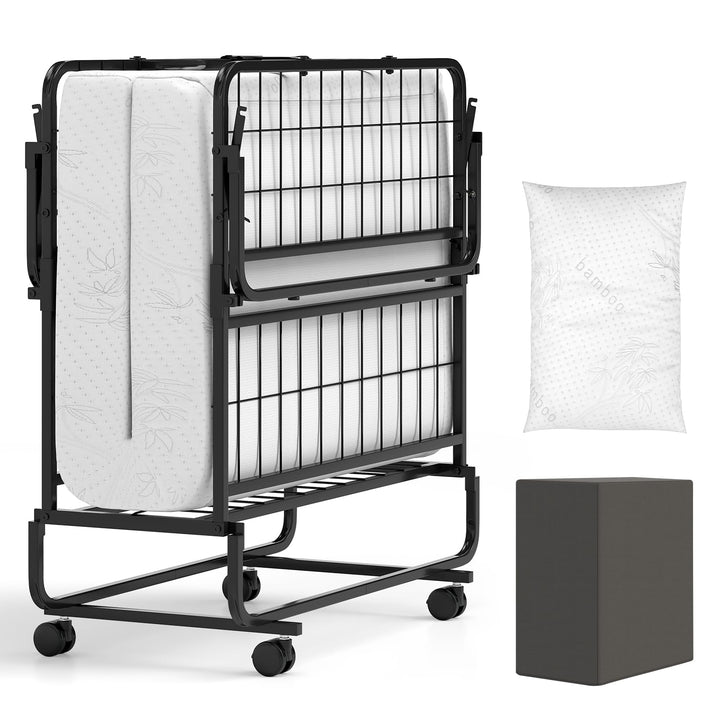 Giantex Twin Folding Bed with 5 Inch Mattress