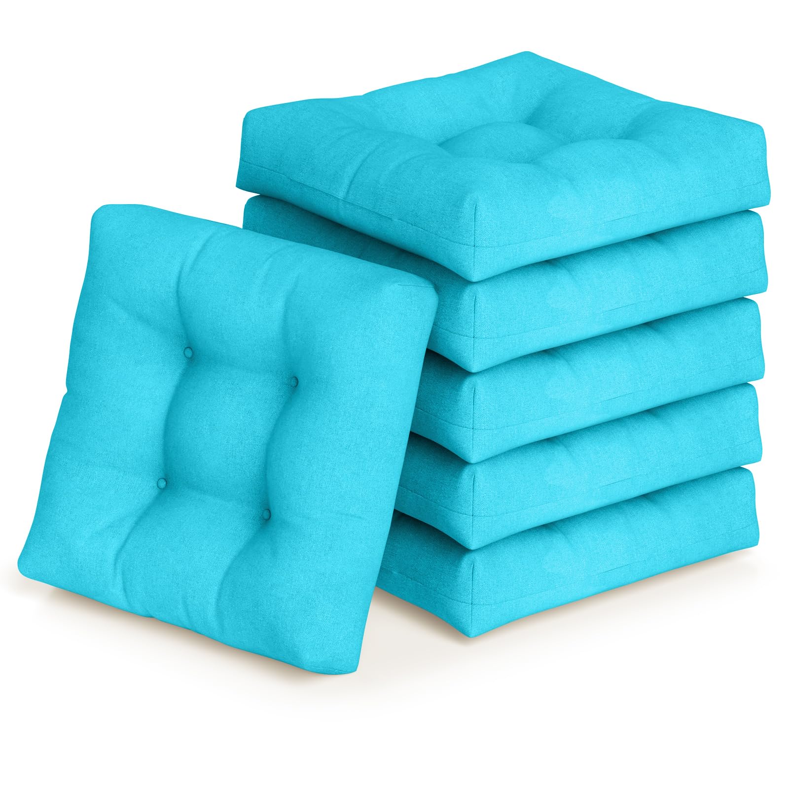 Giantex 2/4/6 Pack Tufted Patio Cushions 4 Inch Thick Outdoor Chair Pads
