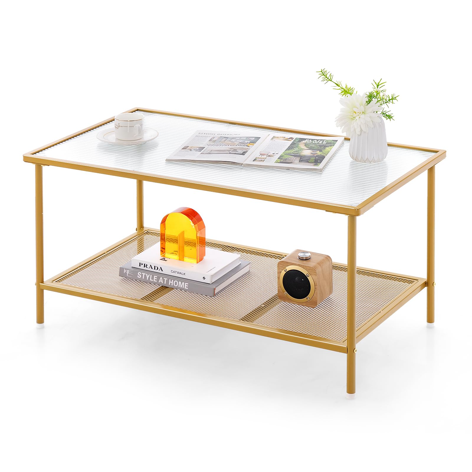 Giantex 2-Tier Modern Coffee Table